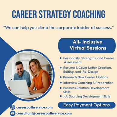 Career strategy coaching with virtual sessions and easy payment options.