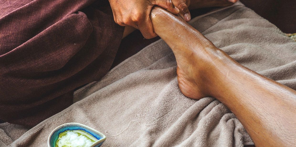 a woman getting a massage