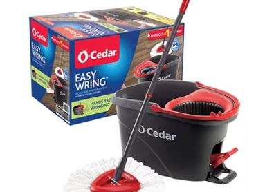 O-Cedar Easy Wring mop and bucket set.