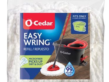 O-Cedar Easy Wring mop refill with microfiber.