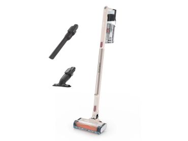 Cordless stick vacuum with attachments.