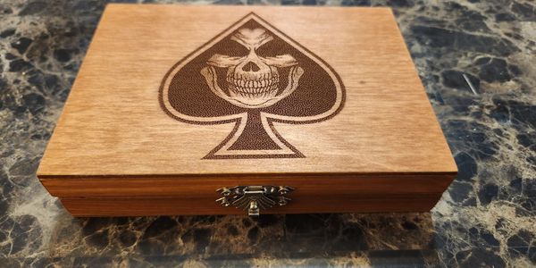 custom laser engraving - playing card box
