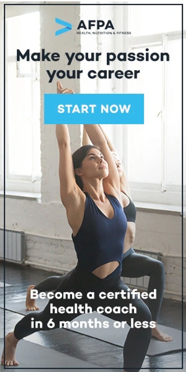 Women stretching in yoga poses promoting health coach certification.