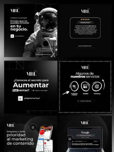 تصميم منشورات وسائل التواصل الاجتماعي ذو الطابع الأسود والذي يتميز بأيقونات التحليلات ومقاييس التفاعل وعناصر العلامة التجارية، مما يمثل إنشاء محتوى احترافي يركز على الأحداث والإدارة الرقمية.