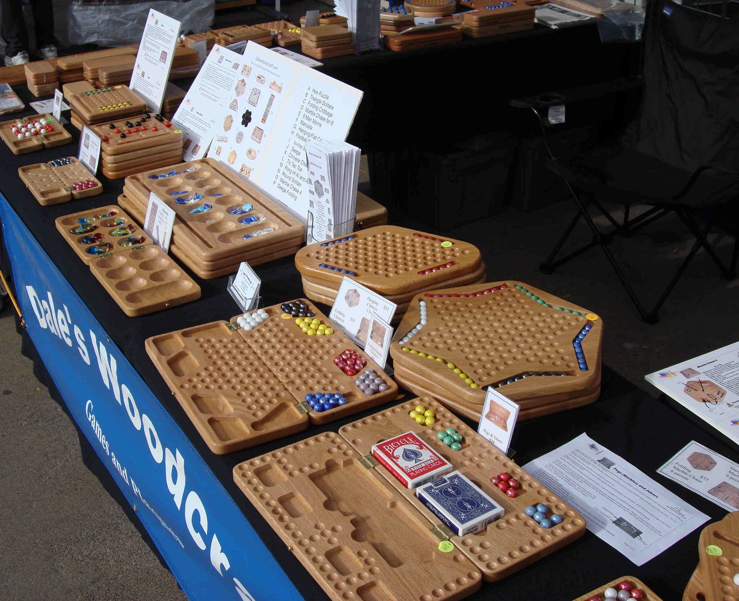 Dales WoodCraft Carbles Game, Marble Game Boards, Cribbage Boards