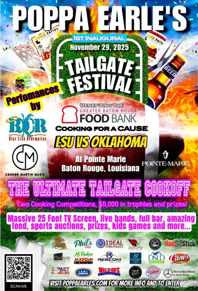 Poppa Earles Tailgate Festival party, live music, cookoff, auctions and more