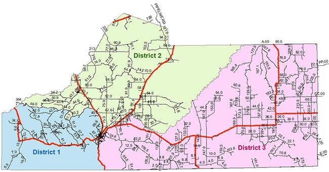 COUNTY DISTRICT MAP