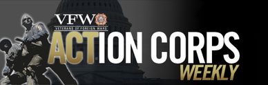 VFW Action Corps Weekly logo with Capitol building background.