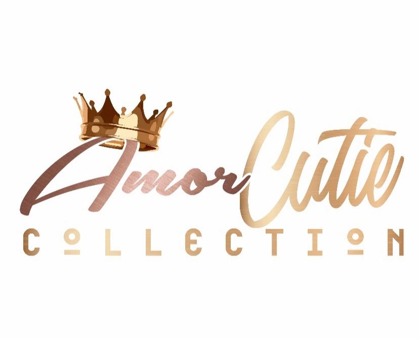 Elegant logo for Amor Cutie Collection with a crown and stylish typography.