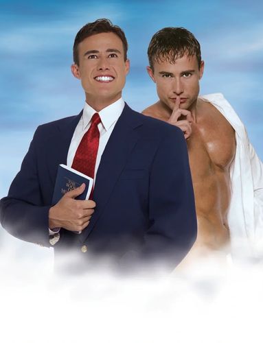 Artwork for the original Off-Broadway production of  MORMON BOY play by Steven Fales.