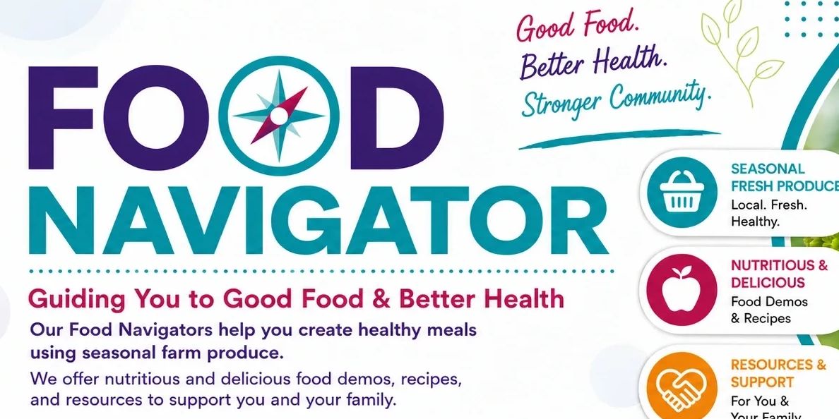 Food Navigator promotes healthy meals with seasonal produce and recipes.