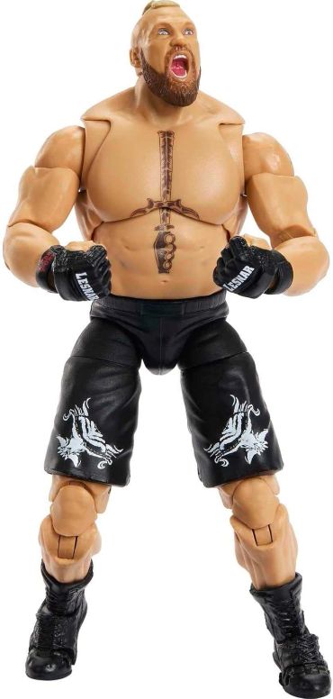 Action figure of a muscular wrestler with gloves.