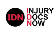 Logo of Injury Docs Now with bold text and red accents.