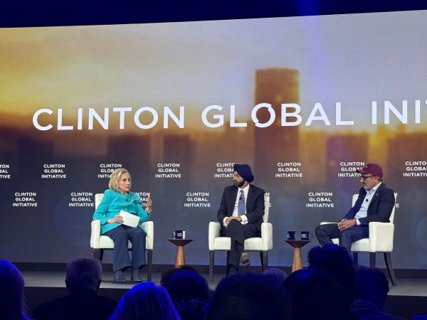 Panel discussion at Clinton Global Initiative event.
