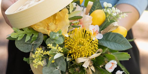 Yellow flower in steamer