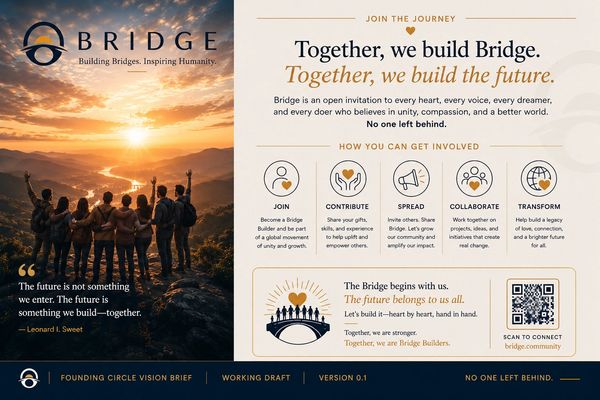 Invitation to join Bridge, a global unity movement building a better future.