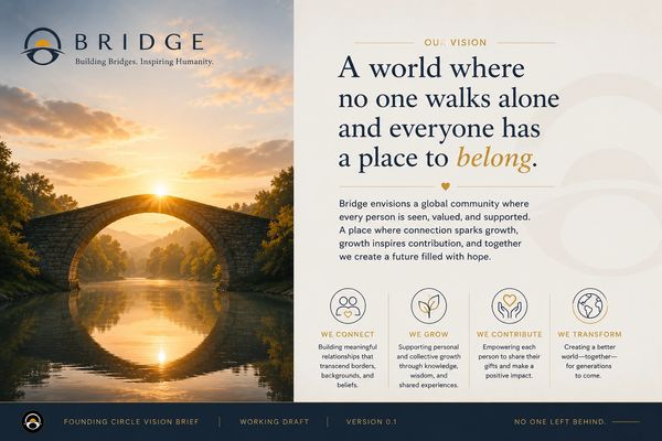 Bridge vision for a connected, supportive global community.