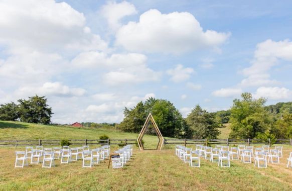 Spring Hill Barn dance floor with couples dancing under string lights