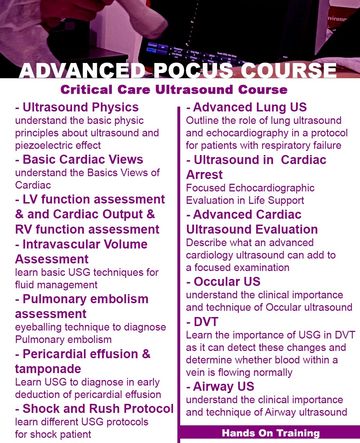 advanced pocus critical care ultrasound course