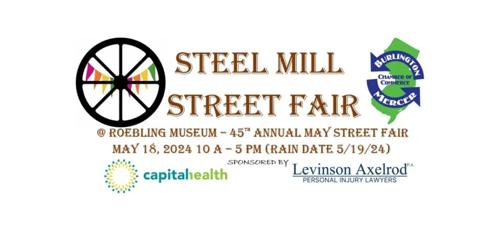 Steel Mill Street Fair @Roebling Museum on May 18, 2024 formerly the 45th Bordentown Street Fair