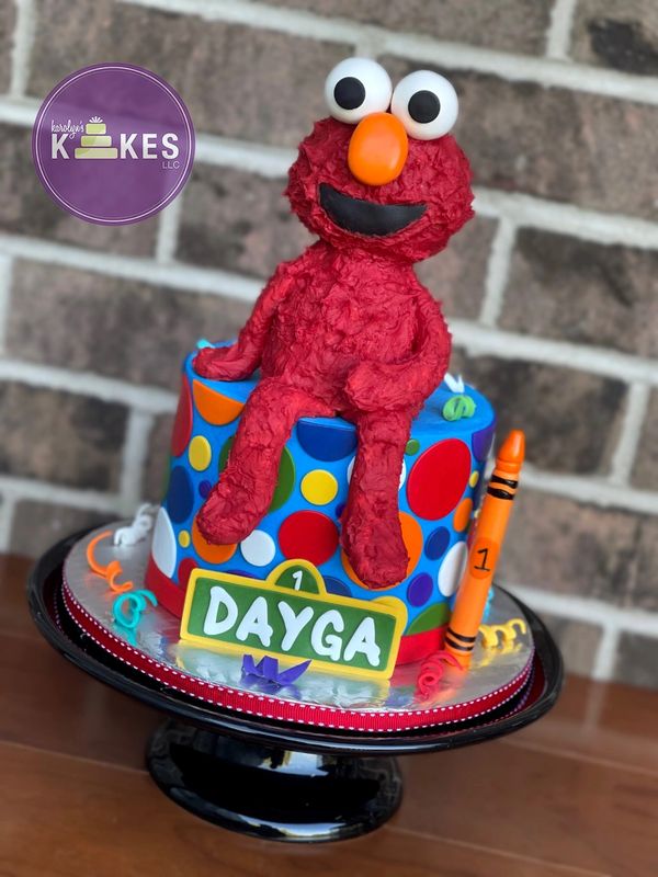 elmo sesame street birthday cake