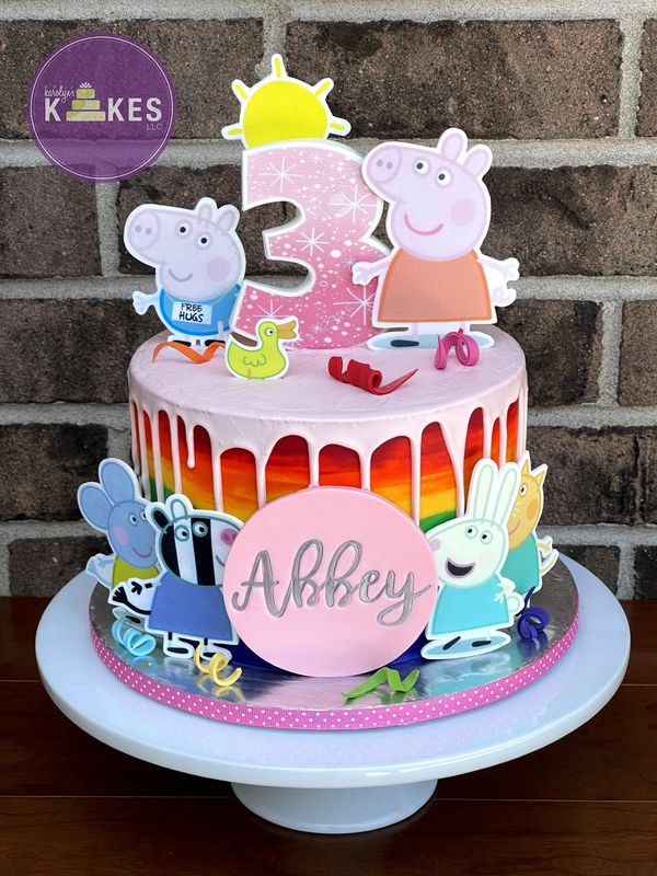 peppa pig birthday cake