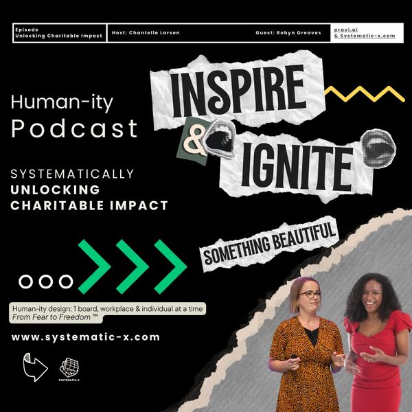Human-ity Podcast
Systematically unlocking Charitable Impact with Guest: Robyn Greaves   Pravi.ai 