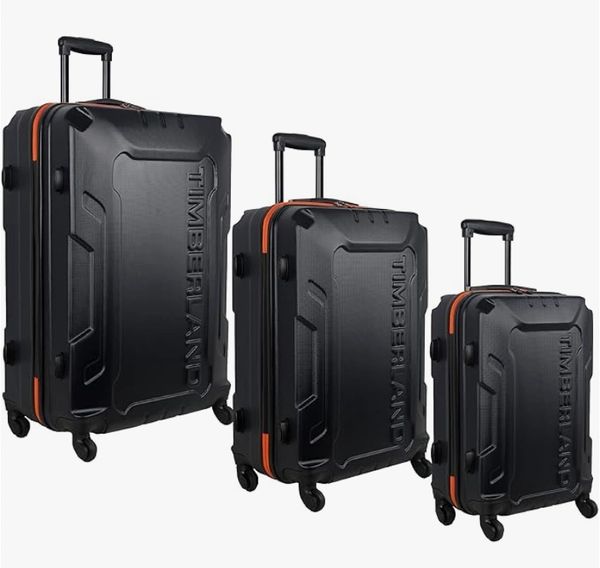 A 3 piece Timberland luggage set.