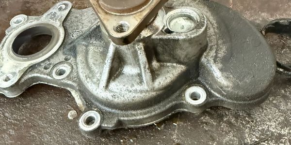 Leaking water pump.