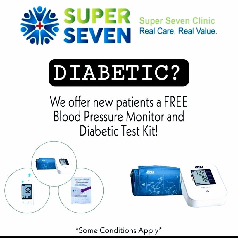 Eevoffer new patients Free Blood Pressure Monitors and Diabetic Test-strips. 