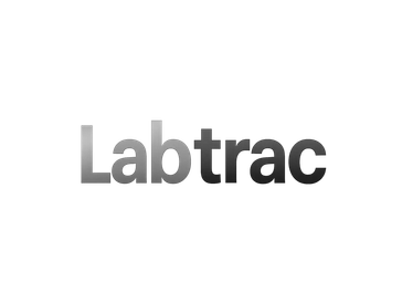 Logo with 'Labtrac' text in blue and black.