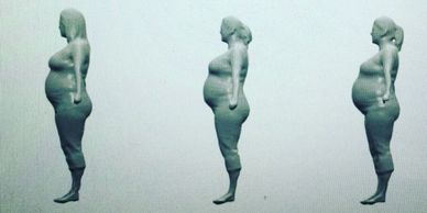 3D Body Scans beautifully document your changing shape throughout pregnancy