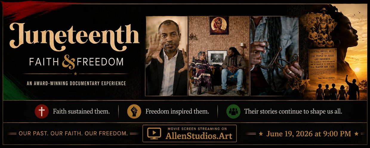 Juneteenth: Faith &amp; Freedom, an award-winning documentary streaming June 19, 2026.