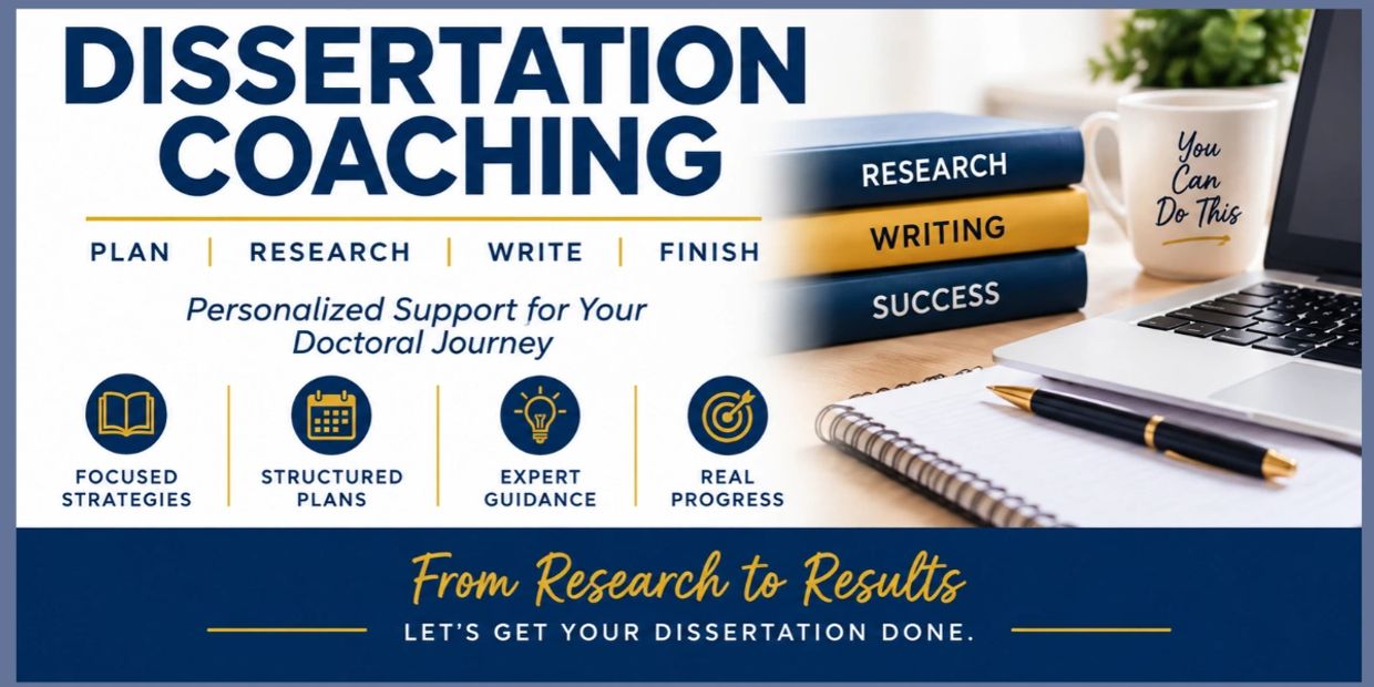 Dissertation coaching offering personalized support for doctoral journey.