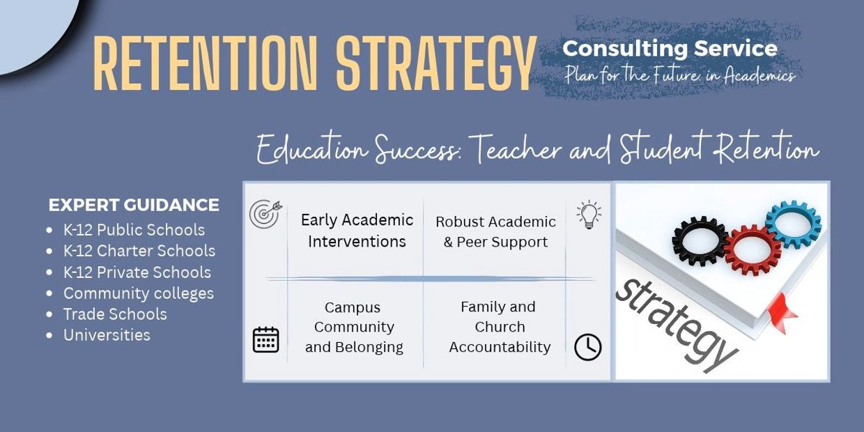 Retention strategy for education success with expert guidance.