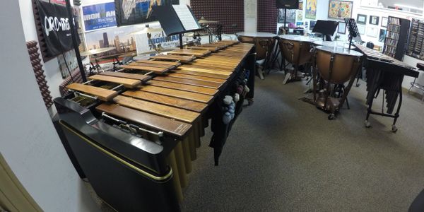 4 1/3 octave Musser grand soloist marimba and a 4 octave Musser studio marimba