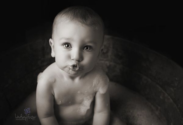 Boy in bathtub