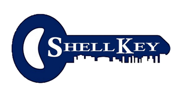 Logo of Shell Key in the shape of a key.