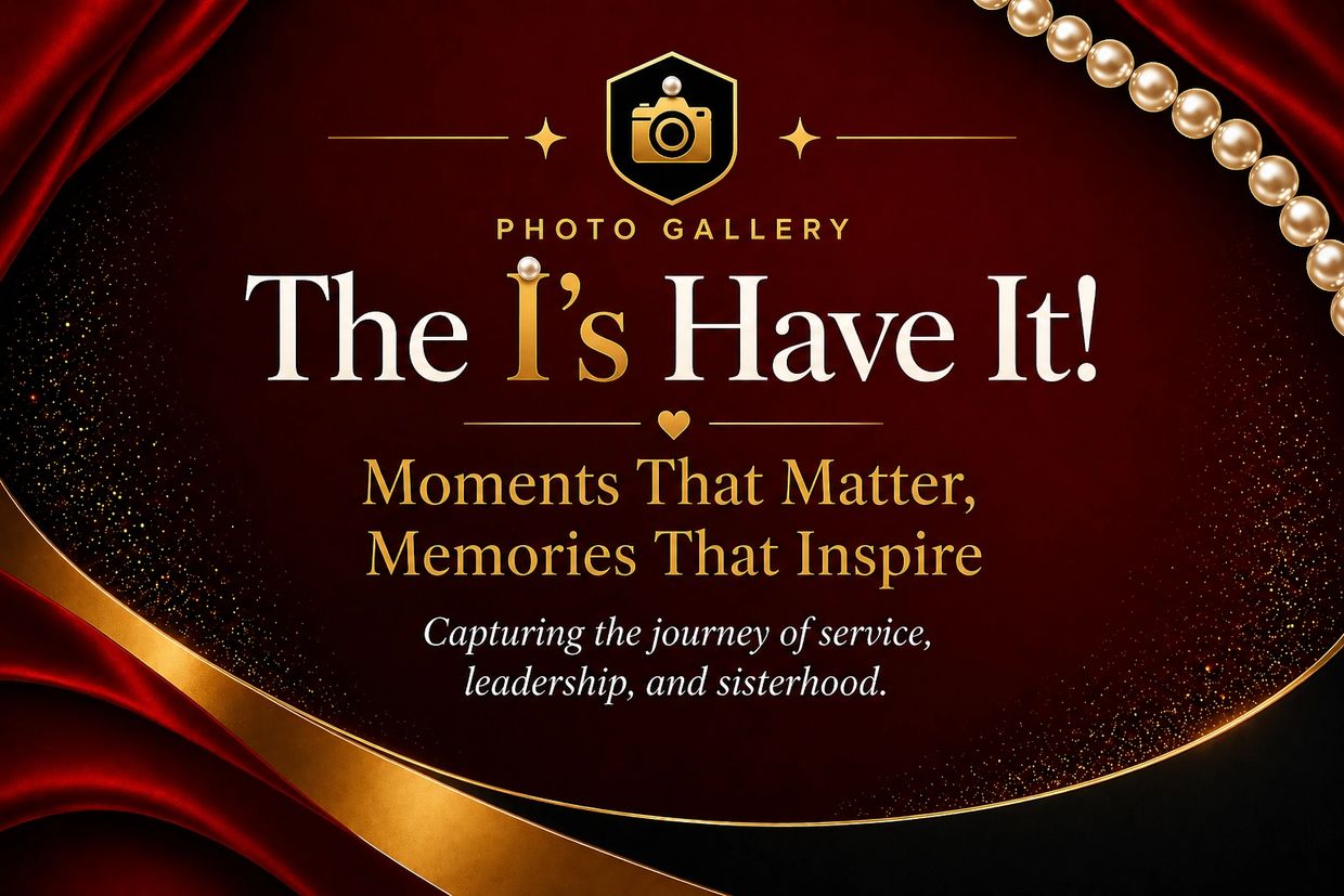 Elegant photo gallery banner with gold and red theme highlighting moments that matter.