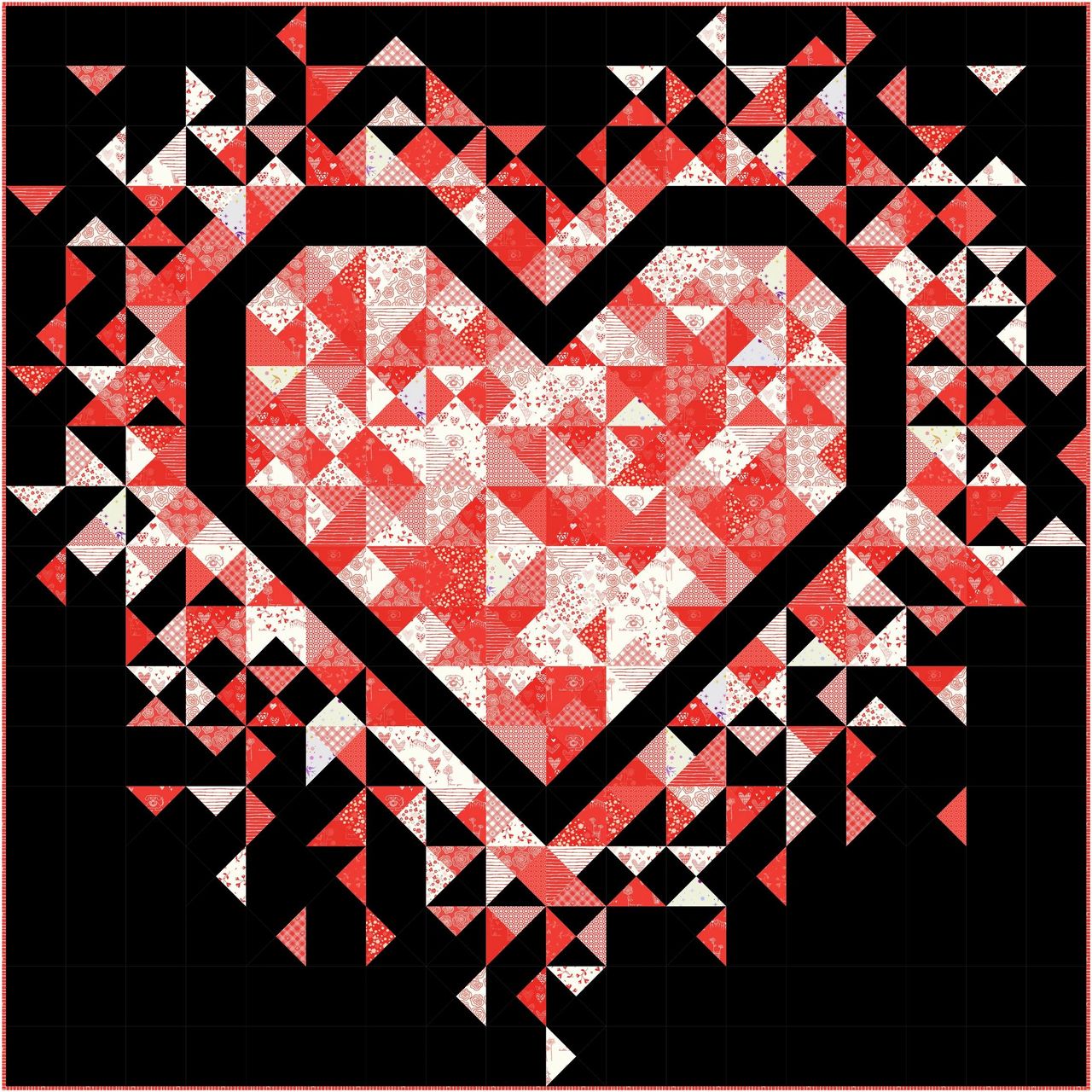 Slice of Pi Quilts: Exploding Heart QAL - Week 3