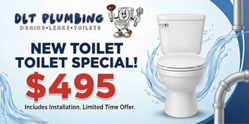 We will remove and dispose of existing toilet and install a new two-piece white toilet.