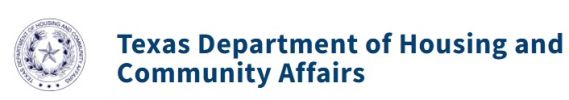 Logo of Texas Department of Housing and Community Affairs.