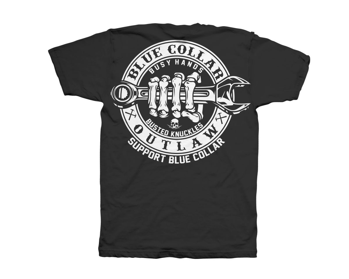 Blue Collar Outlaw Mens Black Tee