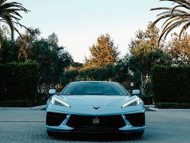 A white Chevrolet Corvette C8