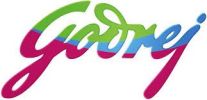 Colorful Godrej logo with artistic script style.