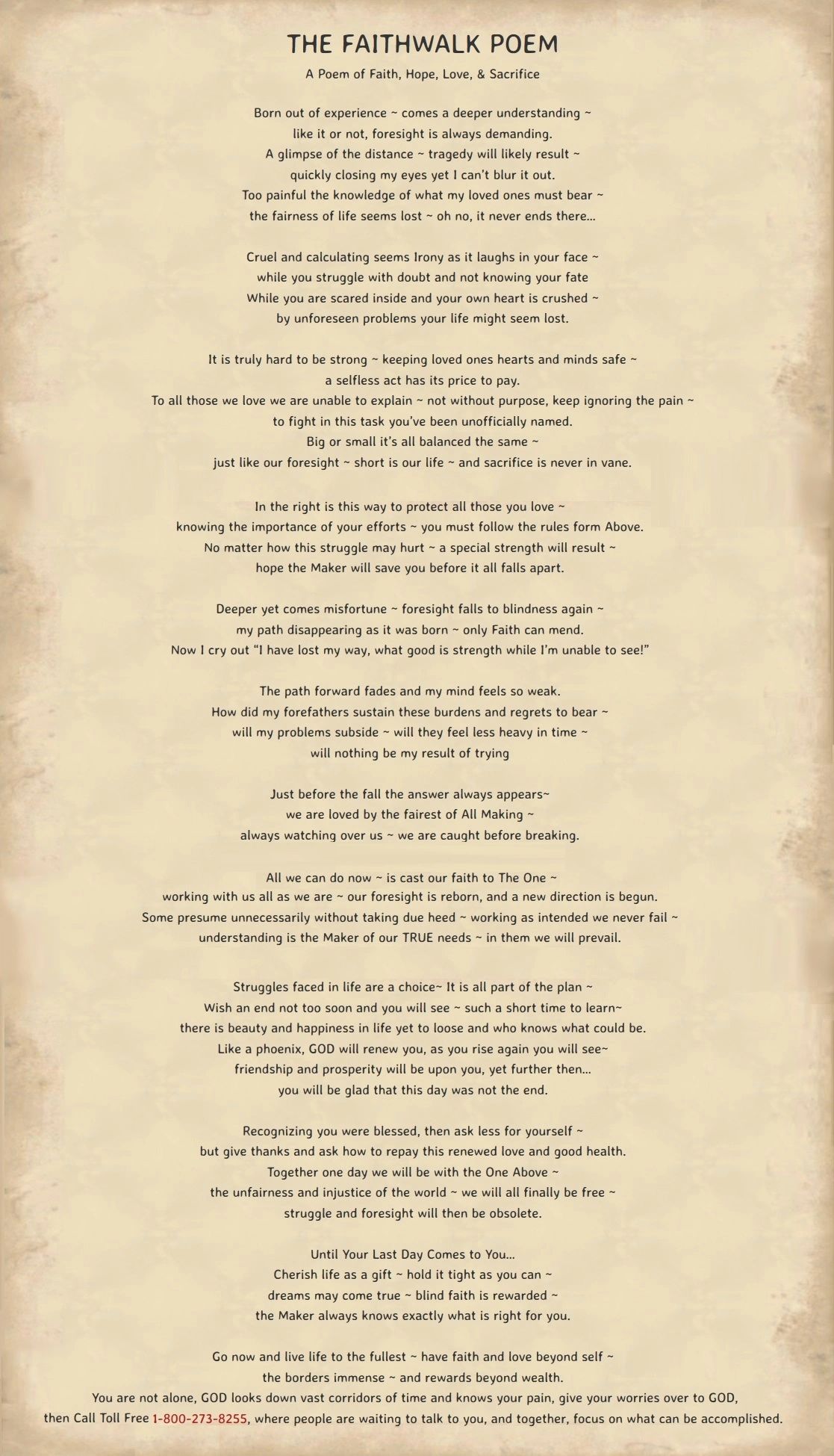 Faithwalk Poem