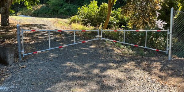 Barrier gate for North Douglas School District in Drain, Oregon