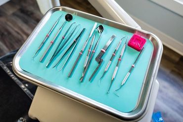 a dental tool kit with all the tools 