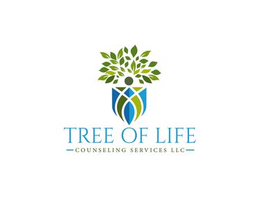 Logo for Tree of Life Counseling Services with tree and person imagery.