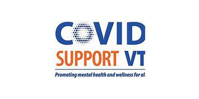 Logo for COVID Support VT promoting mental health and wellness.